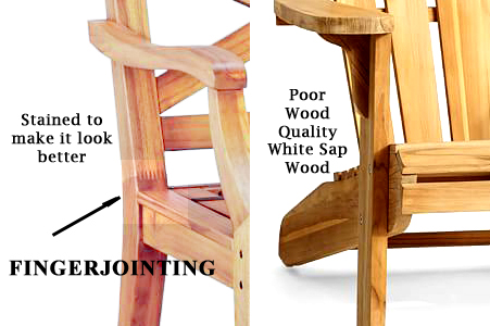 Showing Bad Teak Wood and Bad Techniques